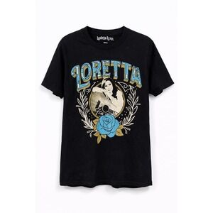 Loretta Lynn Country Music Legend Graphic T Shirt Black Small